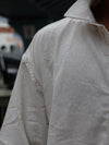 Crimson Floral Embroidered Textured Linen Shirt