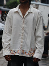 Multicolor Meadow Embroidered Textured Linen Shirt