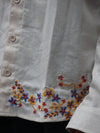 Multicolor Meadow Embroidered Textured Linen Shirt