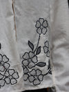 Noir Floral Embroidered Textured Linen Shirt