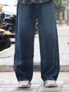 Distressed Baggy Fit Indigo Jeans