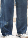 Distressed Baggy Fit Indigo Jeans