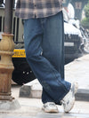 Distressed Baggy Fit Indigo Jeans