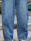 Distressed Baggy Fit Light Wash Jeans