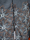 Charcoal Botanical Embroidered Long Sleeve Shirt