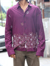 Plum Botanical Embroidered Long Sleeve Shirt