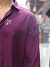 Plum Botanical Embroidered Long Sleeve Shirt