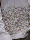 Crisp White Botanical Embroidered Long Sleeve Shirt