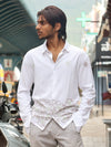 Crisp White Botanical Embroidered Long Sleeve Shirt