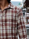 SKRIVOO'S Maroon & Cream Checked Shirt