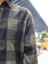 Olive Green & Black Checked Shirt
