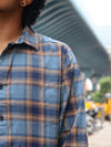 Olive Green & Black Checked Shirt