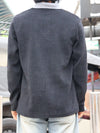 Textured Half-Zip Polo – Black