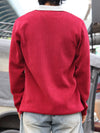 Textured Half-Zip Polo – Red