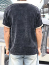 Men’s Textured Contrast-Collar Polo Shirt