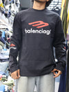 Black Oversized Graphic Long-Sleeve T-Shirt