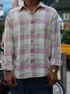 Pink & White Checkered Casual Shirt