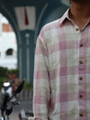 Pink & White Checkered Casual Shirt
