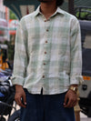 Men’s Premium Cotton-Linen Check Shirt