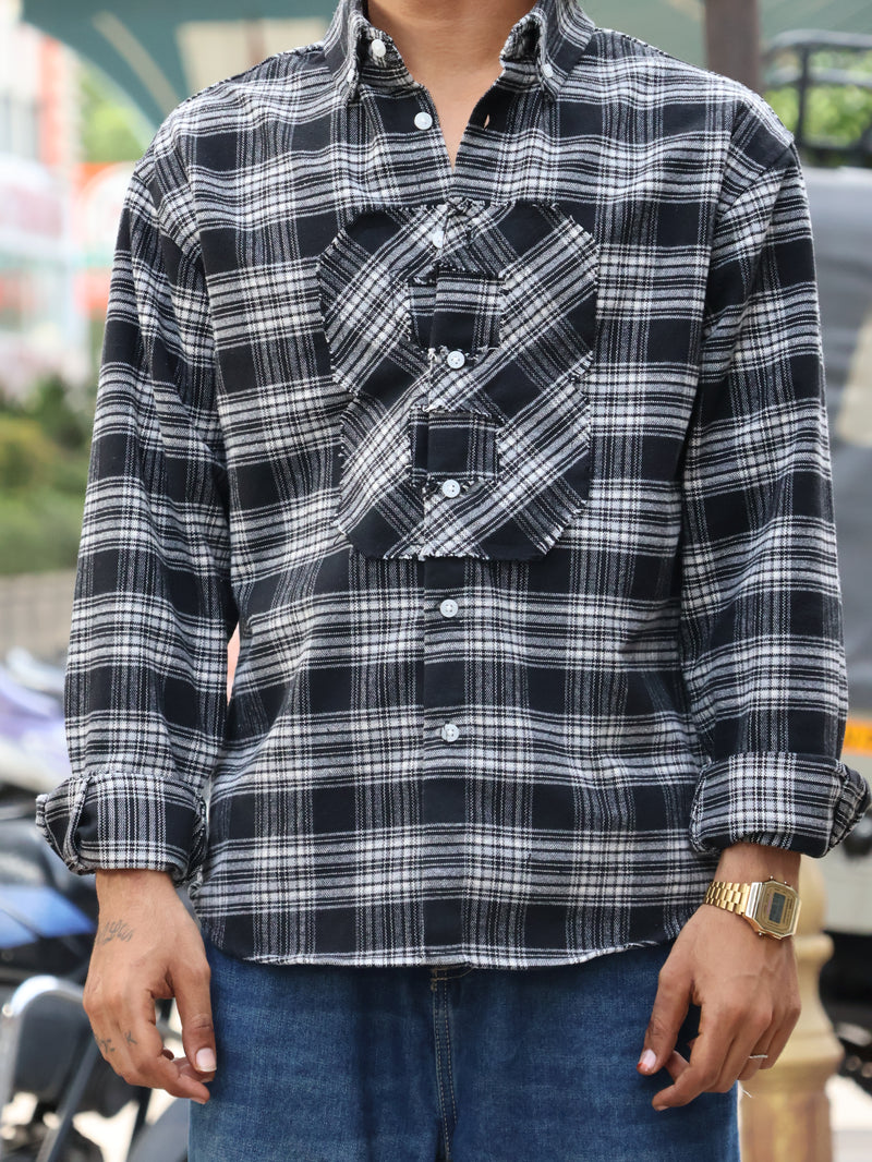 Men’s Premium Black & White Check Shirt