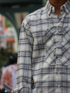 Men’s White & Black Premium Check Shirt