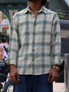 Men’s Green & White Check Graphic Shirt