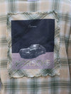 Men’s Green & White Check Graphic Shirt