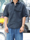 Men’s Solid Black Half-Sleeve Casual Shirt