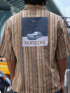 Men’s Beige Multi-Stripe Half-Sleeve Casual Shirt