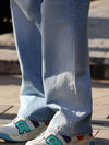 Product Description – Wide-Leg Light Blue Denim Jeans