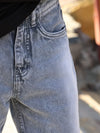 Product Description — Washed Grey Baggy Jeans