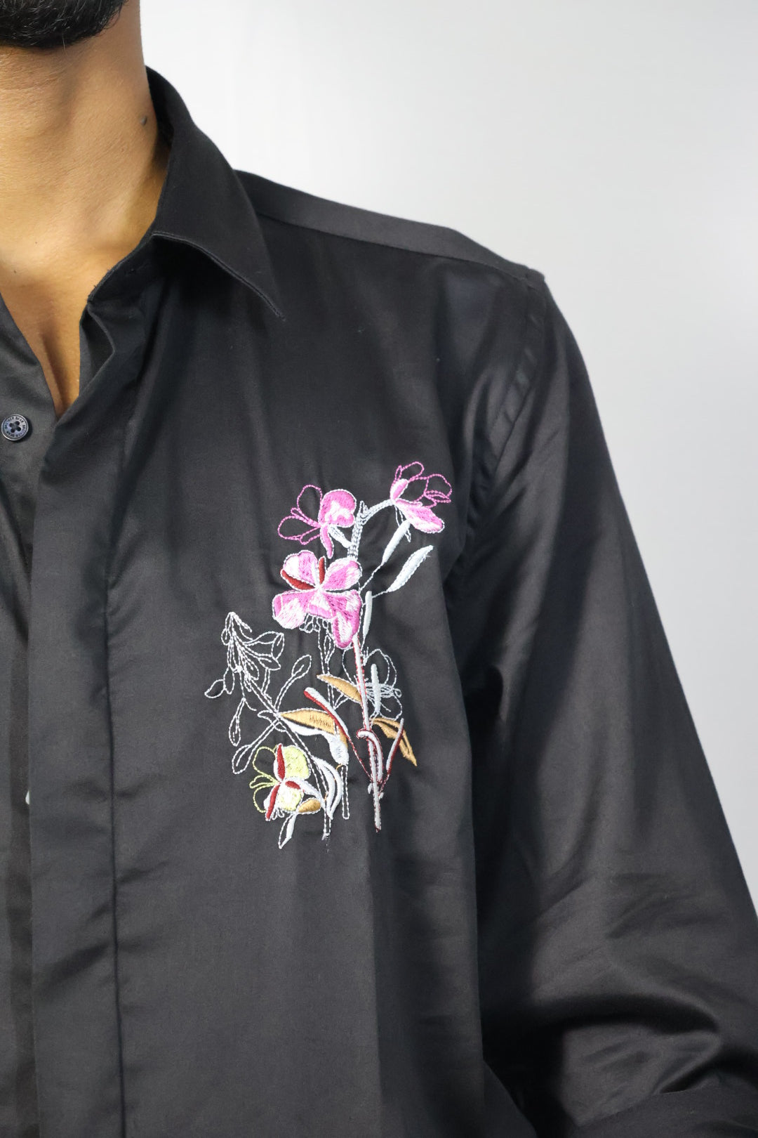 Rust Orange Linen Shirt with Side Slits