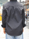 Men’s Solid Dark Grey Casual Shirt