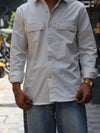 Men’s Solid White Utility Shirt