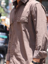 Men’s Full-Sleeve Utility Shirt – Brown