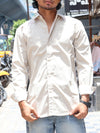 Men’s Full-Sleeve Casual Shirt – Stylish Zipper Shoulder Design