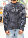 Men’s Black Floral & Abstract Graphic Full-Sleeve Sweater