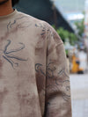 Black Ribbed Printed Full-Sleeve Sweater