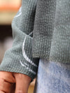 Men’s Olive Green Floral Graphic Full-Sleeve Sweater