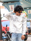 Men’s Off-White Graphic Printed Full-Sleeve Sweater
