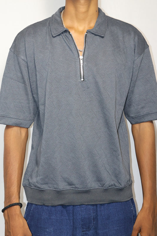 The Executive Knit Quarter-Zip Polo | Elevated Textures