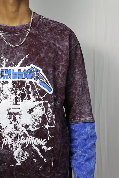 Vintage Wash: Heavy Metal Lightning Graphic Tee