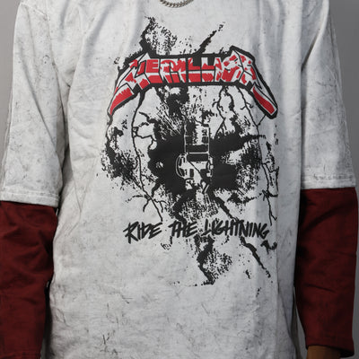 Vintage Wash: Heavy Metal Lightning Graphic Tee