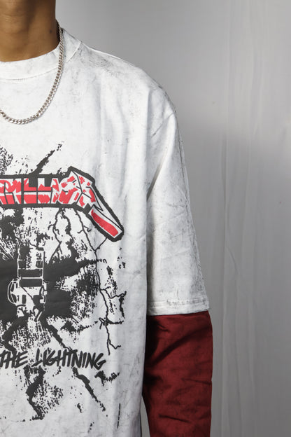 Vintage Wash: Heavy Metal Lightning Graphic Tee