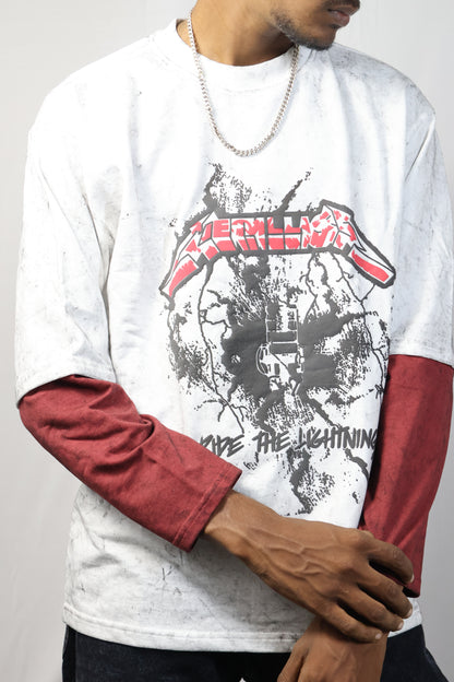 Vintage Wash: Heavy Metal Lightning Graphic Tee