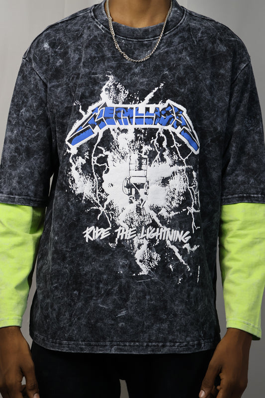 Vintage Wash: Heavy Metal Layered Graphic Tee
