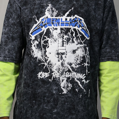 Vintage Wash: Heavy Metal Layered Graphic Tee