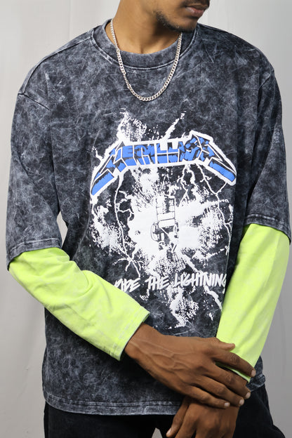 Vintage Wash: Heavy Metal Layered Graphic Tee