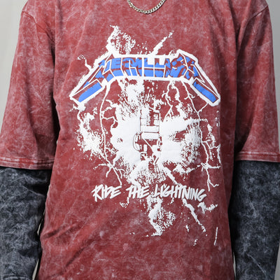 Vintage Acid-Wash Graphic Oversized Tee