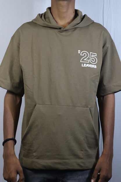 ‘25 Leavers Oversized Hoodie T-Shirt – Olive Green